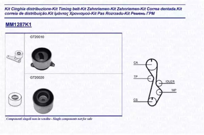 Комплект ремней ГРМ MAGNETI MARELLI для MAZDA 626 III Hatchback (GD) 2.0 12V